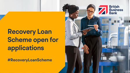 Recovery Loan Fund banner- open for applications